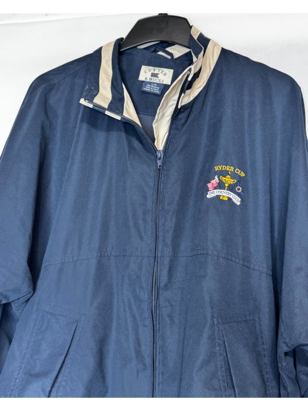 Cutter & Buck Ryder Cup Jacket Navy Blue Size L Large Golf
